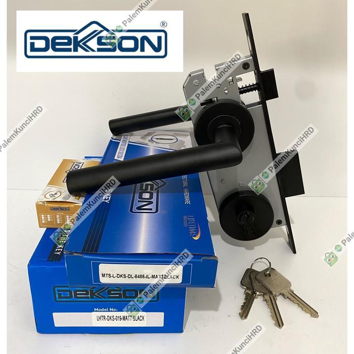 Paket Mortise Dekkson MTS IL DL8485 Matt Black Cylinder Dekkson DC DL Matt Black Handle LHTR Dekkson