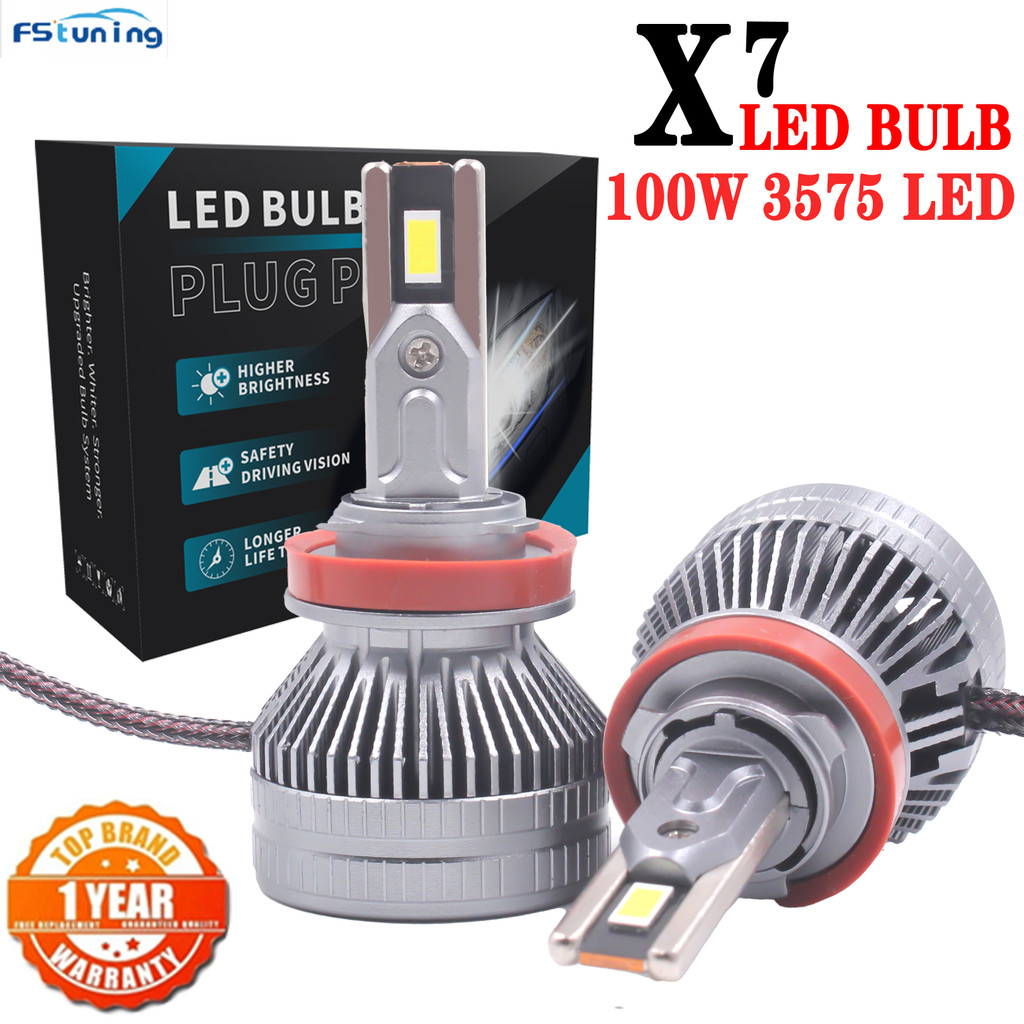 100W X7 H7 Car Led Headlight Canbus 15000Lm H1 H4 H7 H11 9005 9006