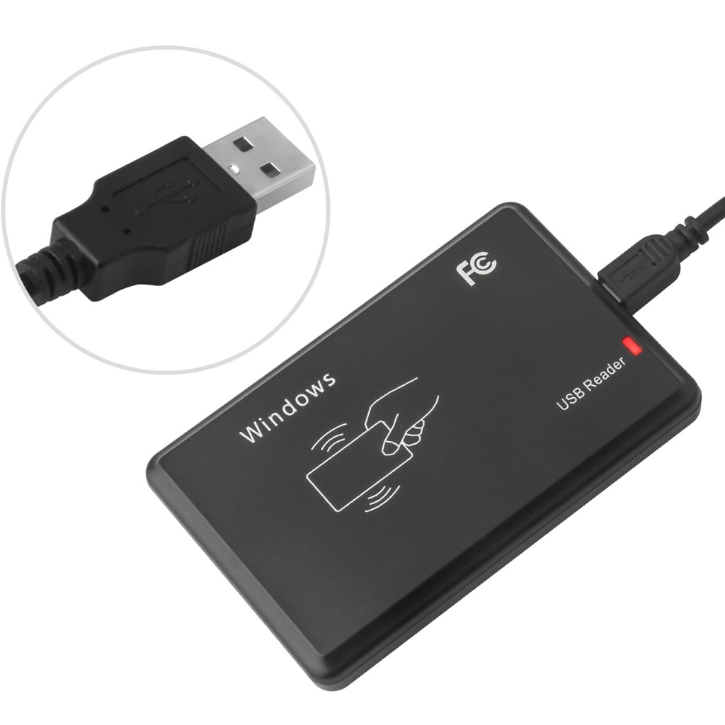 Countertop Tap Contactless Card Reader 125KHz 13.56MHz RFID Reader ID Card Reader Compatible with