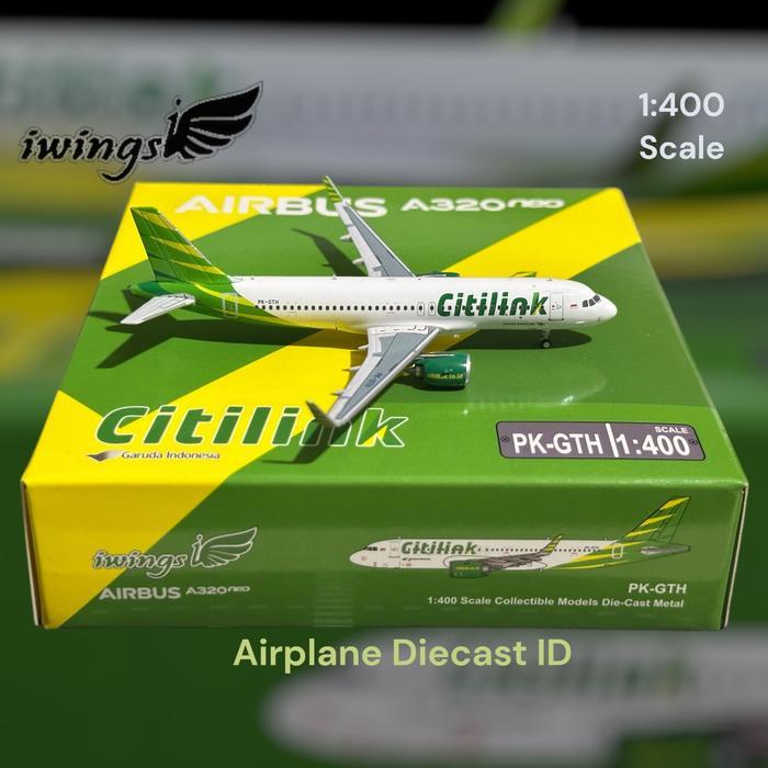 Diecast Pesawat Citilink Airbus A320Neo Skala 1:400 Pk-Gth