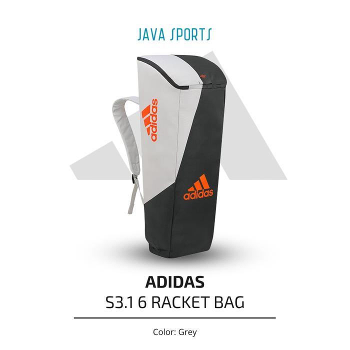 Tas Raket Bulu Tangkis / Tenis Adidas Vs3.1 6 Original Adidas Badminton / Tennis Racket Bag Grey
