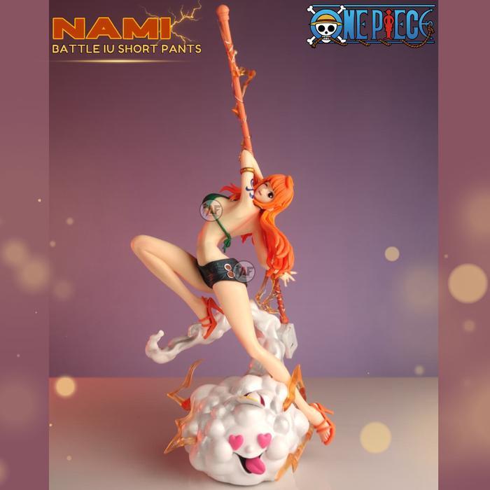 TERBARU Statue Action Figure One Piece Nami Battle Thunder IU & C2 Studio Design Recast