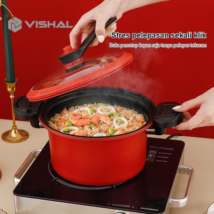 Vishal Presto Serbaguna/Viral Panci Presto Teflon Anti Lengket Texania 2 Liter Teflon Pressure