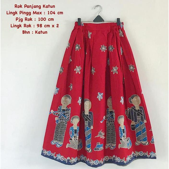 Batik Solo Trendy / Olivia Skirt Daun / Rok Batik Solo Bahan Katun Tebal / Rok Batik Model Klok A
