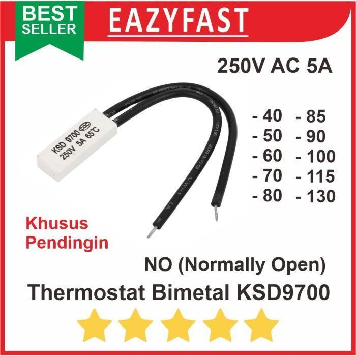 Thermostat Bimetal NO KSD9700 250V AC 5A Thermal Thermo Fuse KSD 9700