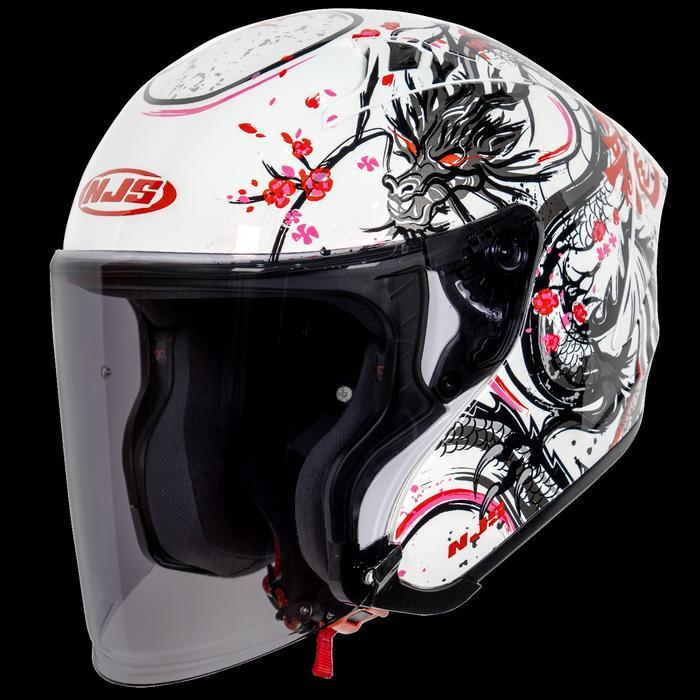 NJS Kairoz GT Shenlong - Helm Half Face NEW Shenlong NJS Shenlong NJS Halfface NJS Motif NJS ORI SNI