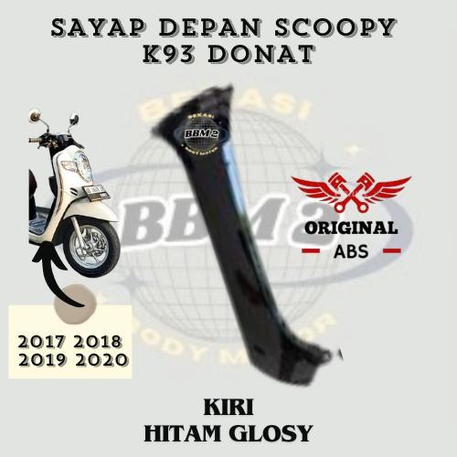 cod - sayap samping kap body bodi depan L kiri motor scoopy k93 th 2017 - 2020 warna hitam glosy