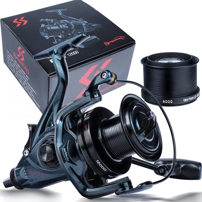 QUALITY Reel Spinning untuk laut ukuran 9000-12000 dengan 13+1 ball bearing ( dapat 2 spool )