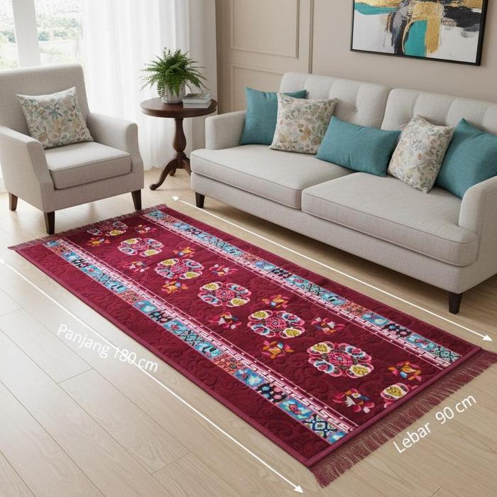 Karpet Lantai Kecil Turkey Premium, Minimalis Ukran 170X90 Cm #Gratisongkir