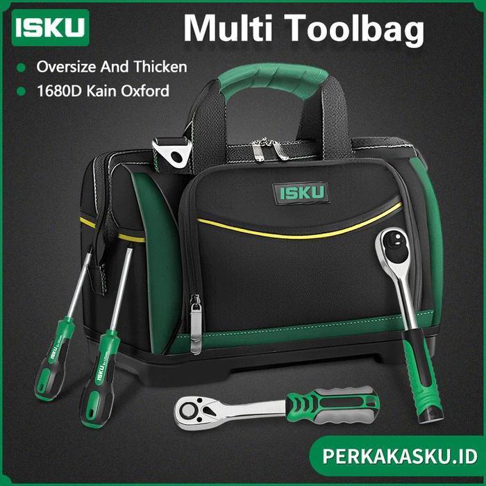 Krisbow Tools - Toolbag Tas Perkakas 20 Inch 1680D Kain Oxford Anti Air Tool Bag Perkakas Tas Alat