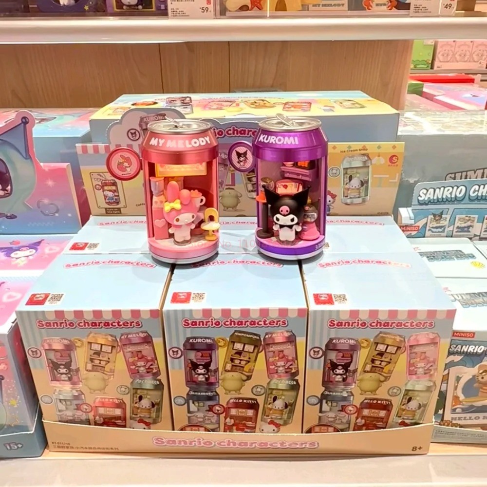 Genuine Sanrio Cinnamoroll Blind Box Soda Can Series Collectible Figure Dessert Shop Street