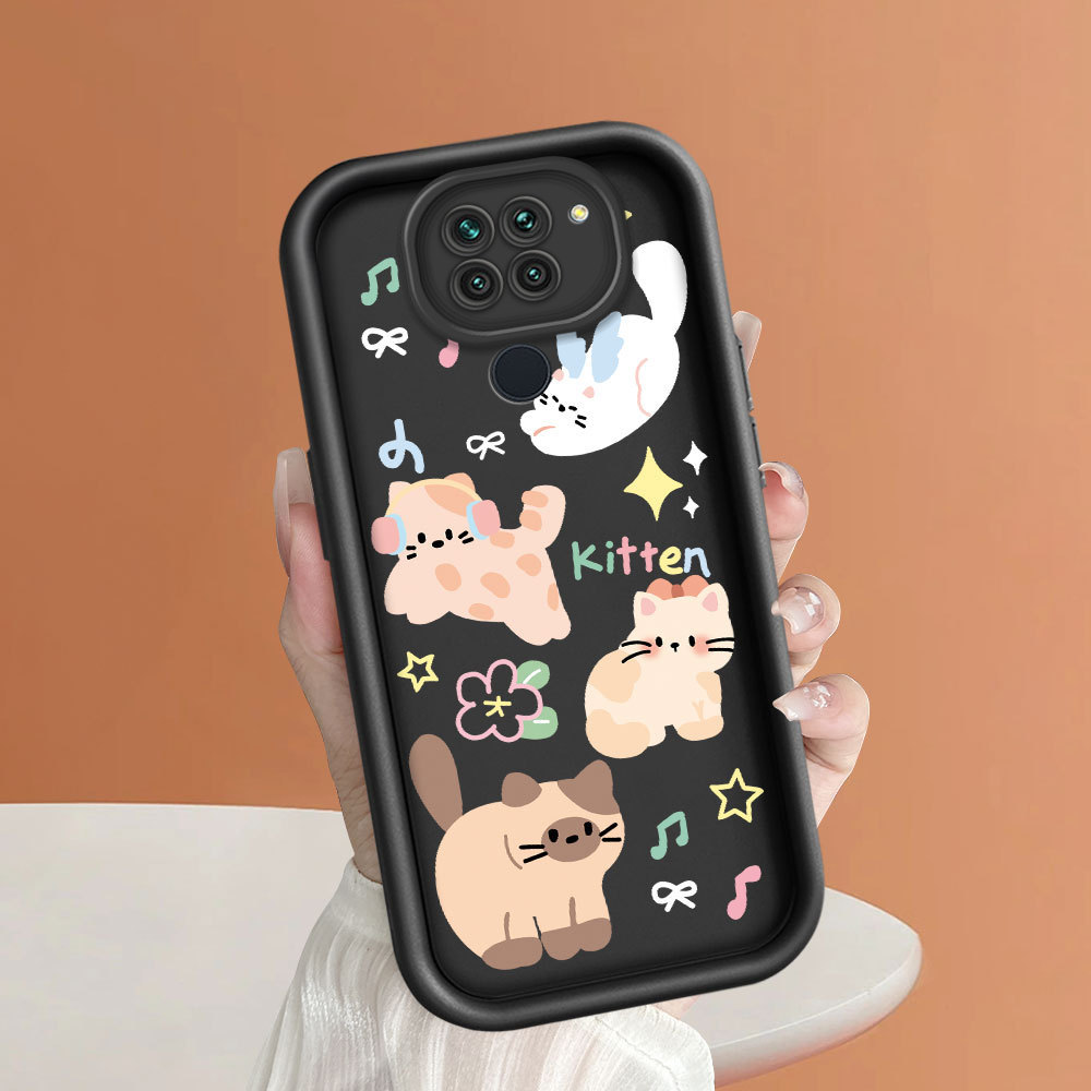 Casing Hp Untuk Xiaomi Redmi Note 9 Phone Kesing Softcase Case Cute Cat TY 6143