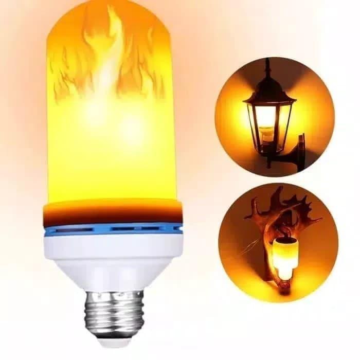 Lampu dekorasi api 9 watt berkobar ketika dinyalaka