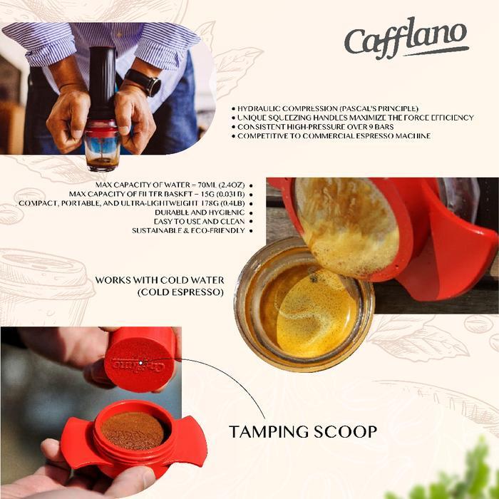 Cafflano Kompresso Espresso Maker - Alat Pembuat Espresso Manual Code