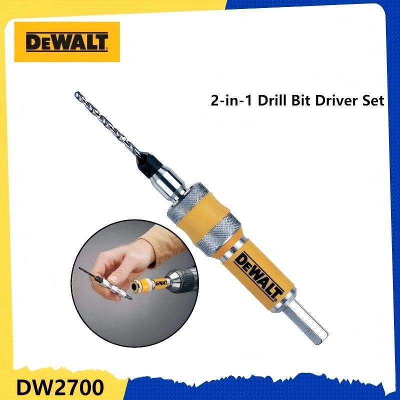 DEWALT DW2700 2-in-1 Drill Bit Driver Set - Reversible, Countersink Wood Bit 6mm, Complete Kit for