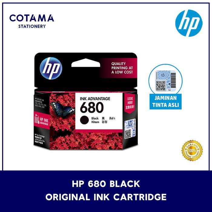 Tinta Printer HP 680 Black Hitam Original Ink Cartridge 2135 2677 5276