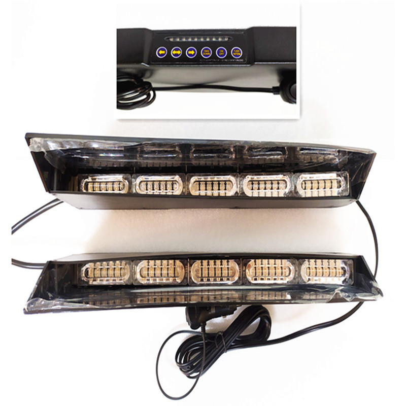 2pcs 60W Led Emergency Car Strobe warning light,Windshield dash Traffic Light with cigar lighter