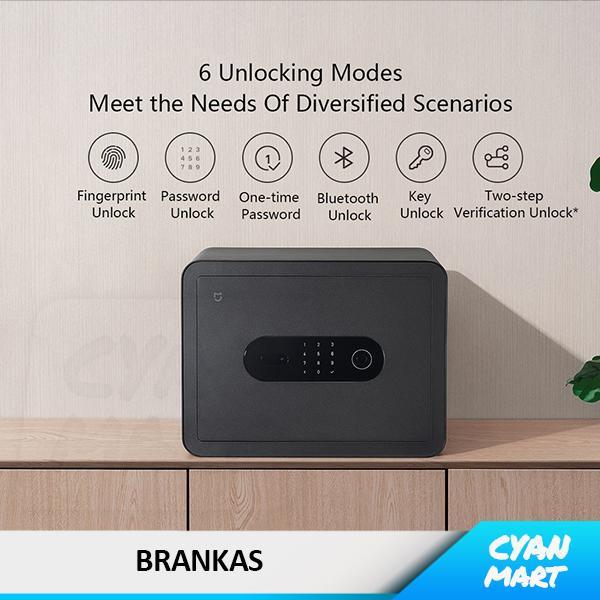 Brankas Safety Xiaomi Mijia Smart Safe Deposit Box Fingerprint Alarm Brankas Besi Besar