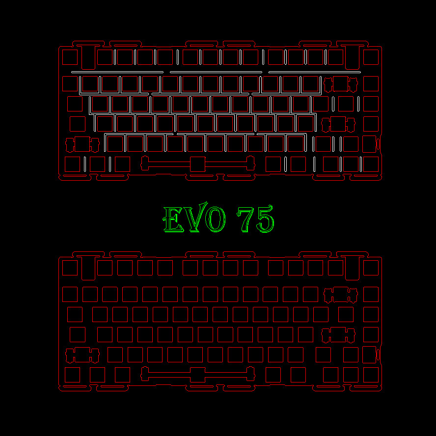 EVO75 Positioning Plate for Mechanical Keyboard Customized FR4 POM PP PC Carbon Plate Custom Gaming
