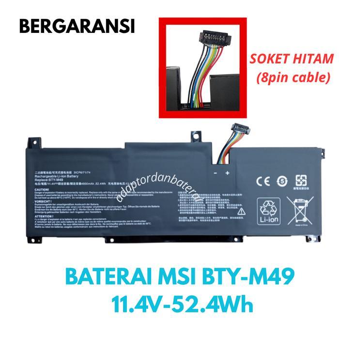 BTY-M49 BATERAI MSI For MSI Prestige 14 A10SC Prestige 14 Hands-On A10M