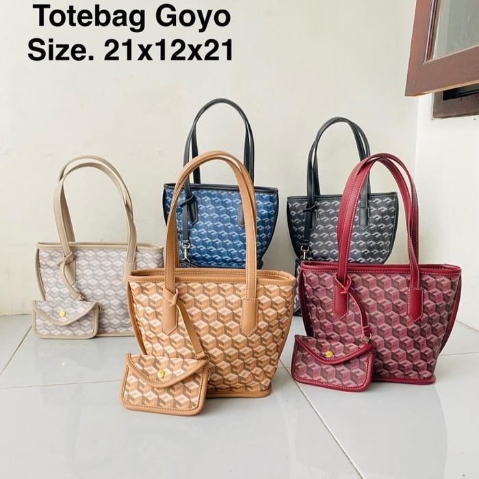Tote Bag Heera Tas Bahu Wanita Goyo Tas Shoulder Motif Kubus Elegan dan Praktis