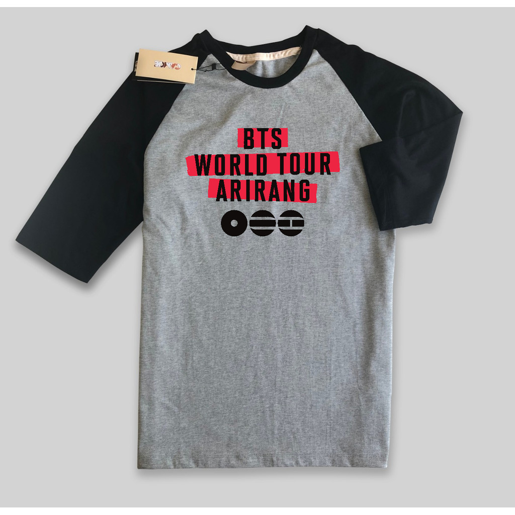 Kaos Raglan BTS World Tour Arirang Logo Official