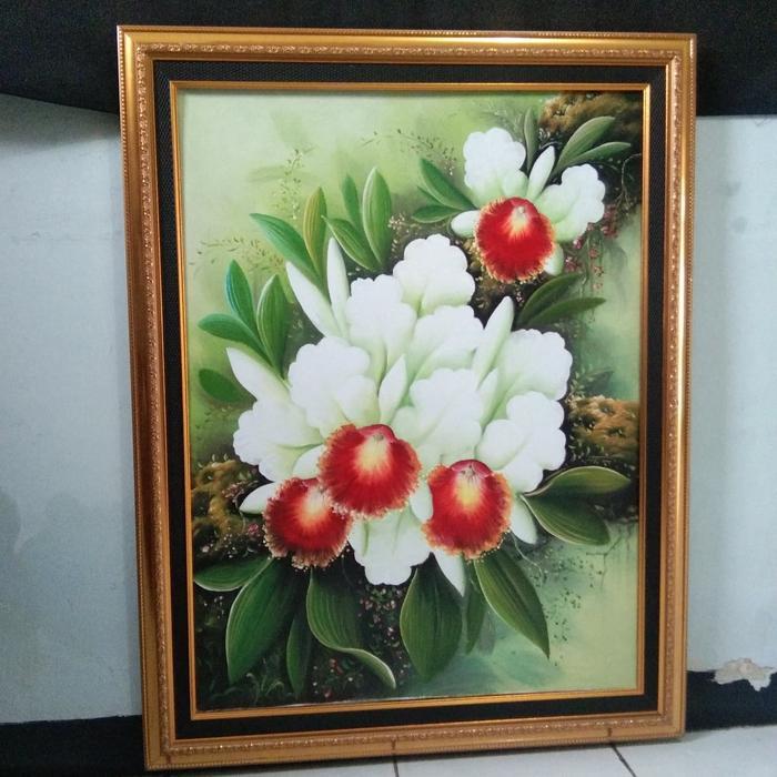 TERPERCAYA lukisan bunga anggrek
