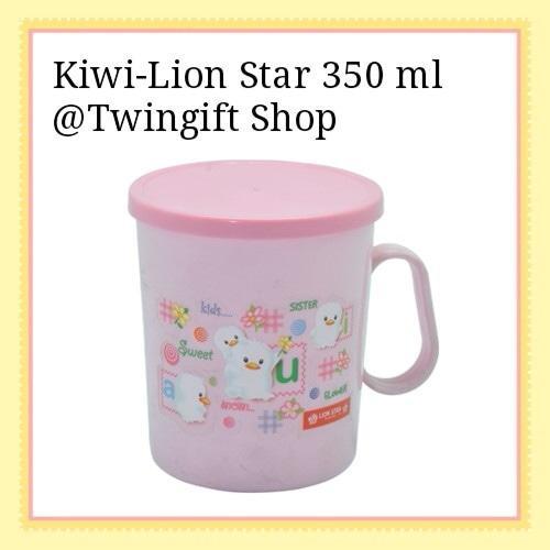 Ada Stok Gelas/Mug Plastik Tutup, Lion Star-Kiwi Mug, 350 ml.(KHUSUS GOJEK)