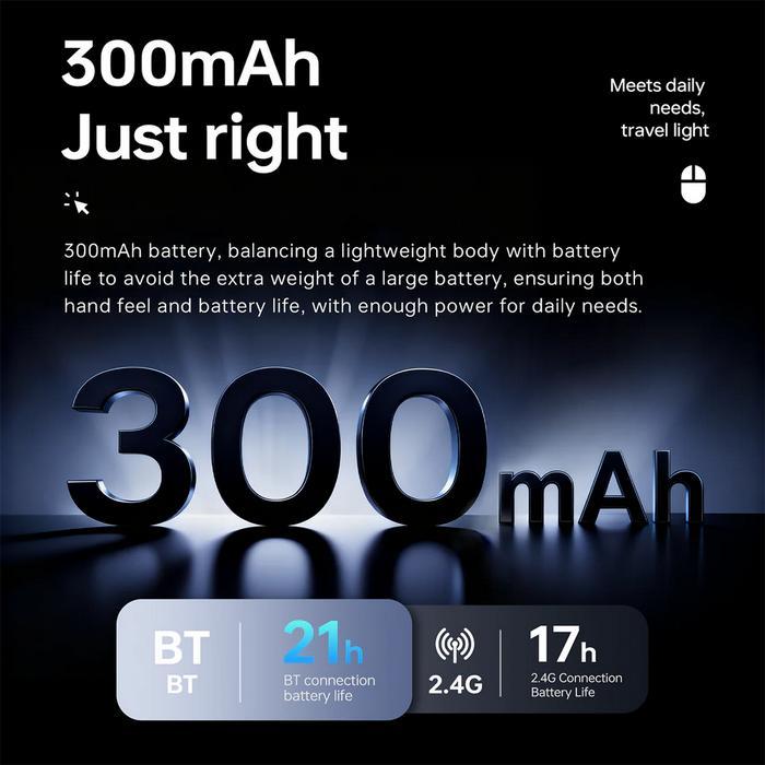Ajazz Nj07 / Nj-07 Gaming Mouse Paw-3311 Lightweight Tri-Mode Connection 1000Hz Polling Rate