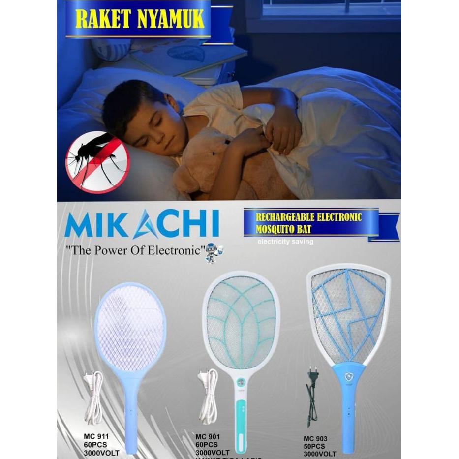 MIKACHI MC 903 RAKET NYAMUK ANTI NYAMUK BISA DICHARGE / MOSQUITO SWATTER RECHARGEABLE