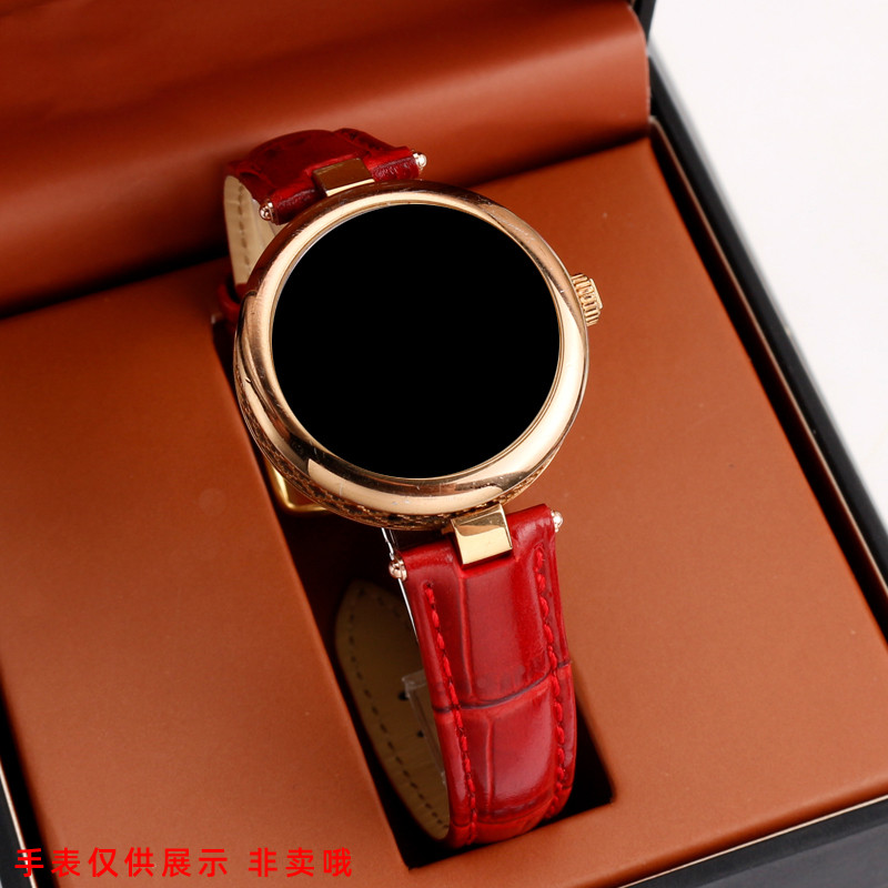 12 14mm cowhide notch leather women watch strap chain accessories black white pink watchband For GC