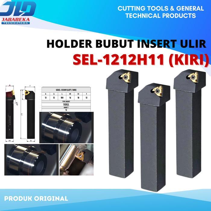Sel 1212-11 Holder Ulir Gagang Bubut Drat Ulir Luar Insert Er 11 Pisau Bubut Ulir Luar
