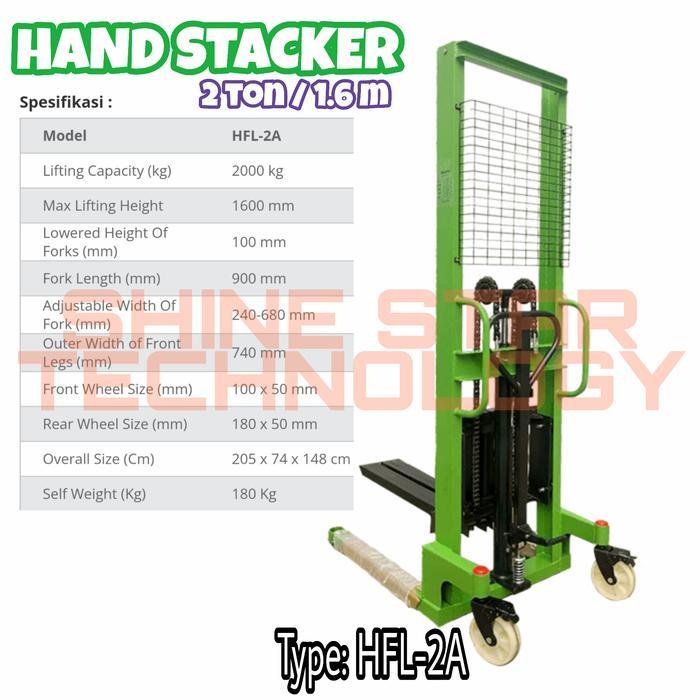 HAND STACKER HFL-2A / HAND STACKER 2 TON - 1.6m