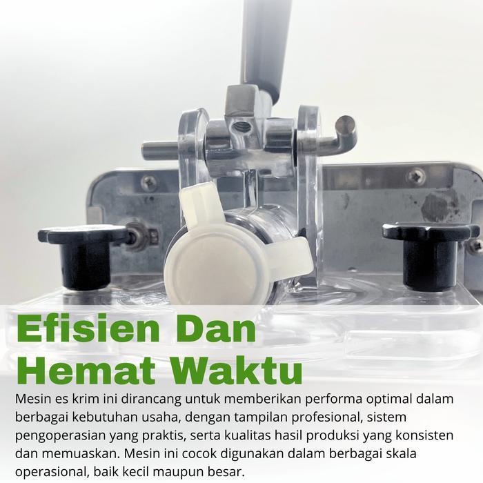 kitamani200 Escool Mesin Es Krim 1 Tuas 16L Hard Ice Cream Maker