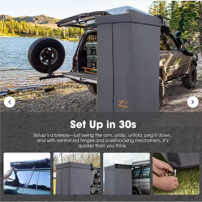 Shower Tent Tenda mandi Awning Car Side Shower Tent Toilet Bathing Tent SAN HIMA Easy Setup