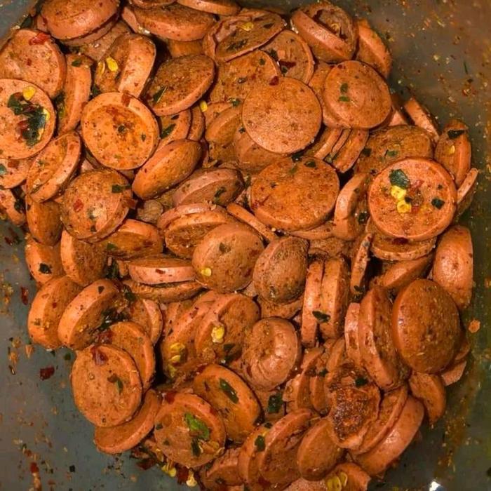 TERMURAH SOSIS GORENG PEDAS 1KG Sosis Goreng SOSRENG Snack Food Cemilan Pedas Keripik Sosis