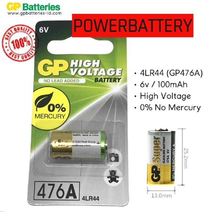 Baterai GP 476A 4LR44 6V High Voltage Alkaline Battery 100mAh