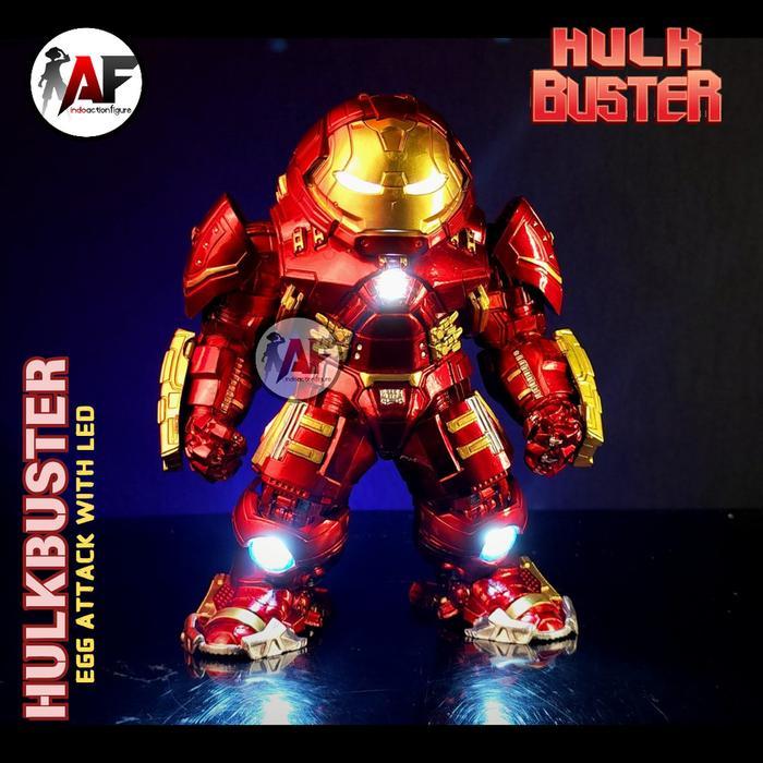 Statue Action Figure Iron Man Hulkbuster Egg Attack With LED Design