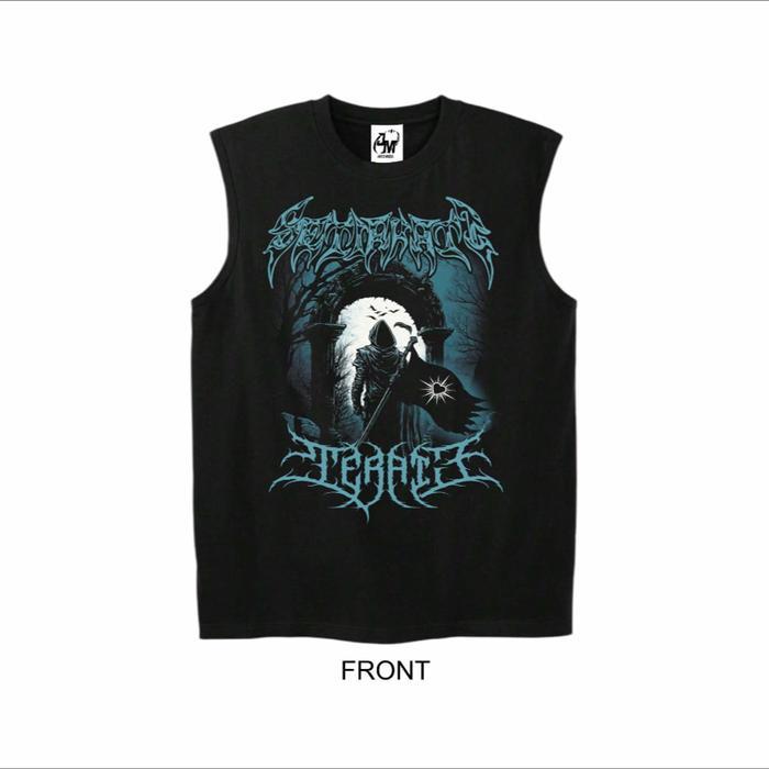 Jagomuda Terate Kaos Sh Lekbong Tanpa Lengan Desain Metal Terbaru Original Cotton Combed Size M-Xxl