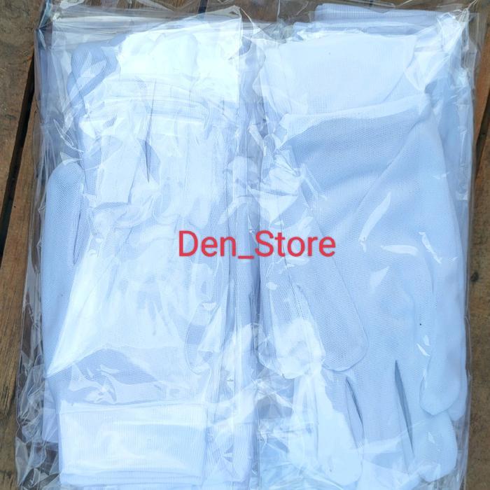 1 Lusin / 12 Pasang Kaos Tangan Paskibra , Sarung Tangan Paskibra ,Upacara ,Drumband ,Pramuka ,
