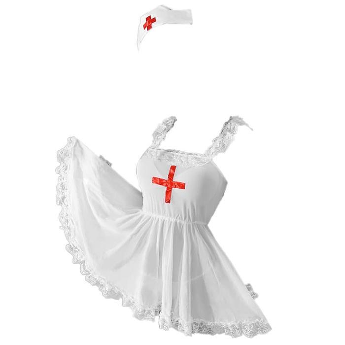L0733 Linge  Baju Dinas Malam Wanita  Costume Suster Perawat Nurse