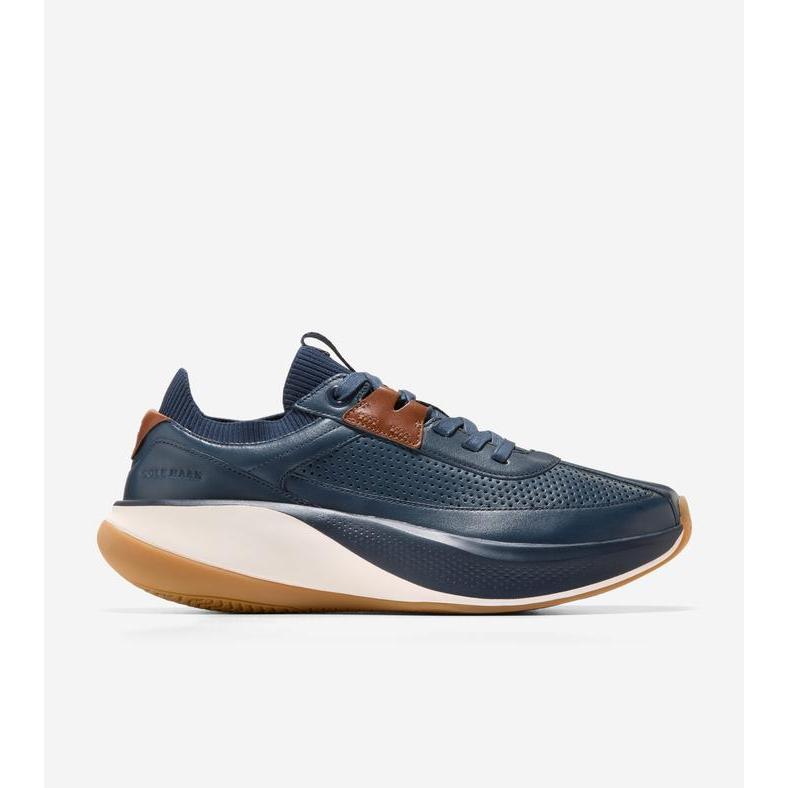 Cole Haan Men Grandpro All Day Runner Lthr - Sepatu Pria (Navy) - Navy, W7