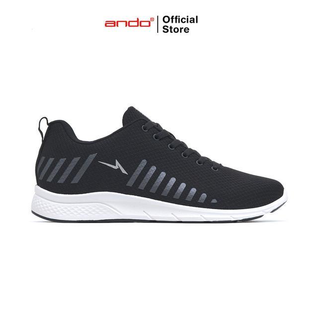 Ando Sepatu Sneakers Bavana Pria - Hitam/Putih 39