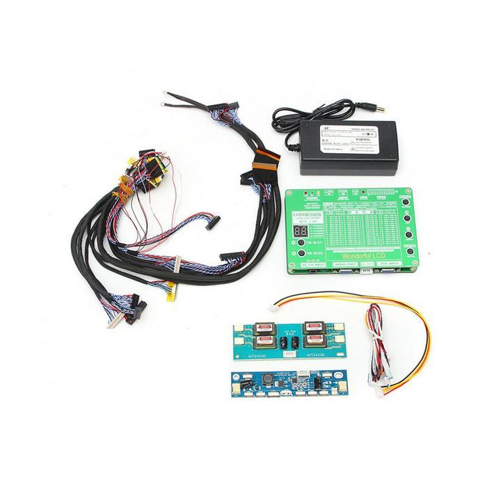Casing Laptop New LCD/LED Test Screen Tester+ 14PCS Lvds Cables + Inverter Tool Kit Panel EU Plug