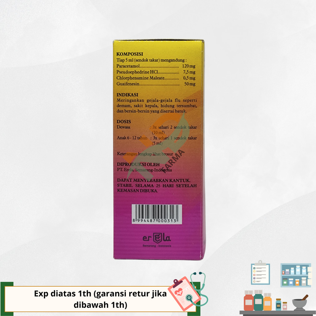 ERELA ERLAMOL SIRUP 60ML - PASTI ORI