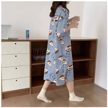 LIMITED EDITION GGS Piyama Daster Baju Tidur Wanita Kaos Selutut Lengan Pendek Perempuan Dewasa