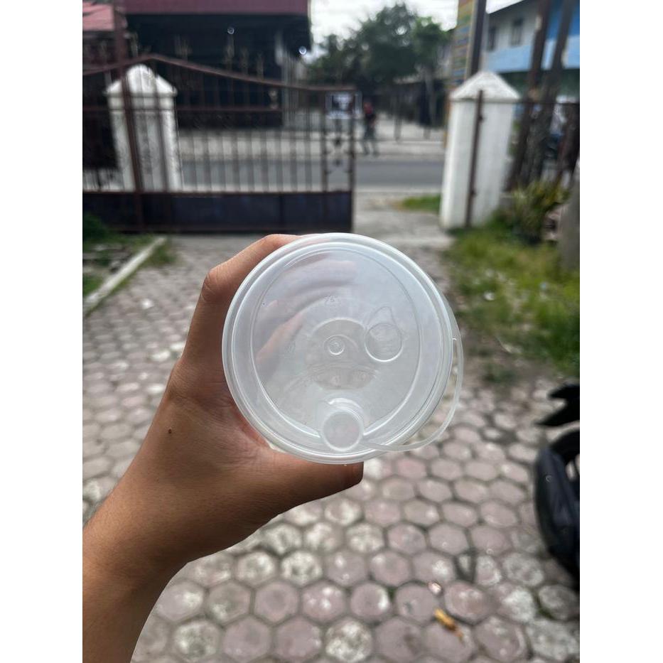 Sablon Custom Cup Injection 22oz datar + tutup kabel lid transparan