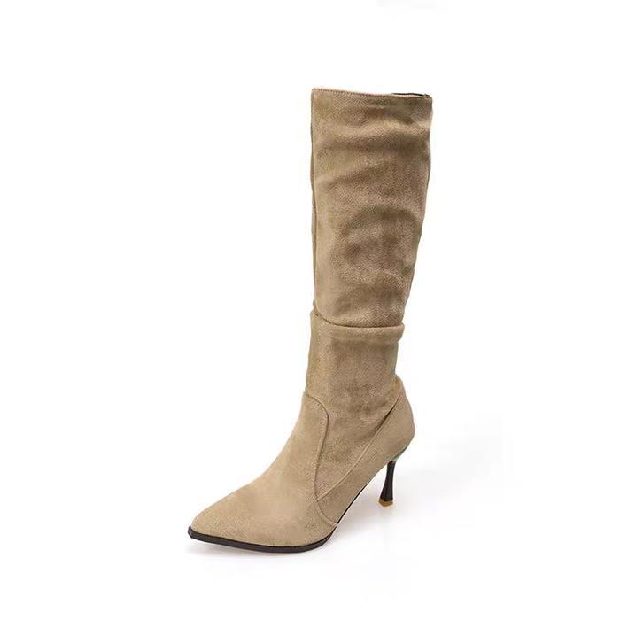 PINKEY P294 Boots Sepatu Boots Wanita Long Boot Tinggi Fashion Bahan Suede Warna Hitam Coklat Boots 