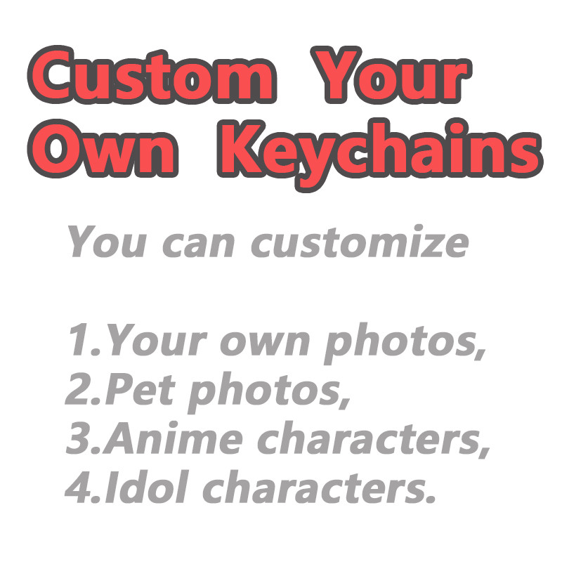 Custom Keychains Cartoon Llavero Key Chain Photo Customized Anime Charms Hologram Clear Acrylic