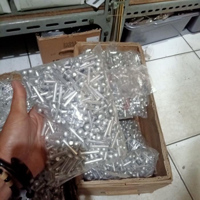 Paku Keling Alumunium M6 x 25mm-Paku Keling Alumunium 6mm panjang 25mm (1000pcs)